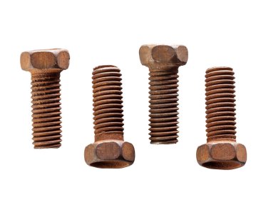 beyazda izole edilmiş vidalar