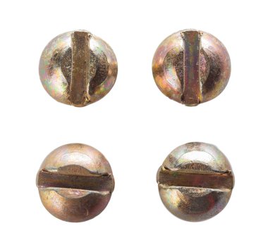 beyazda izole edilmiş vidalar