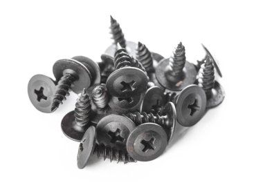 beyazda izole edilmiş vidalar