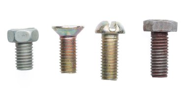 Cıvata beyaz üzerine izole