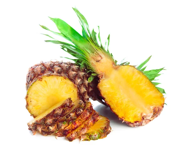 Ananas Izolowany Białym — Zdjęcie stockowe