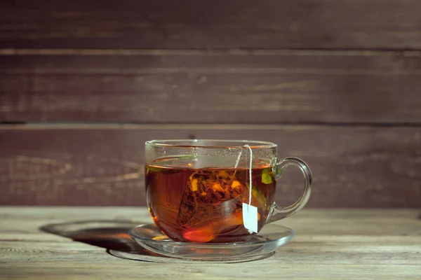 Egy Csésze Tea Asztalon — Stock Fotó