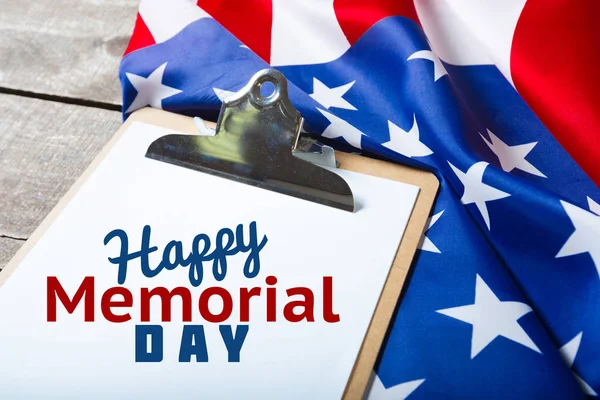 Memorial Day Banner Vacaciones Con Diseño Bandera —  Fotos de Stock