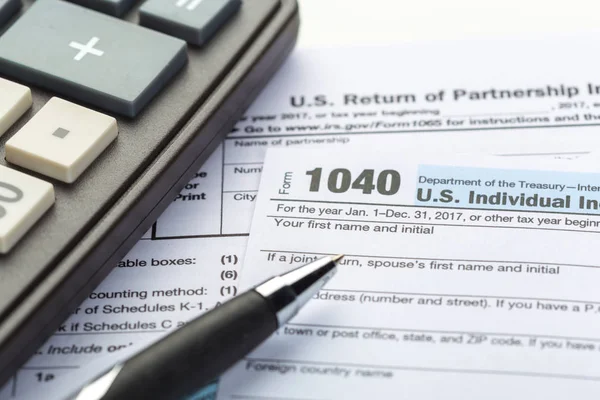 Tax Forms Close — Stock Photo, Image