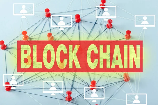 Block Chain Cryptocurrency Concept — Stock Photo, Image