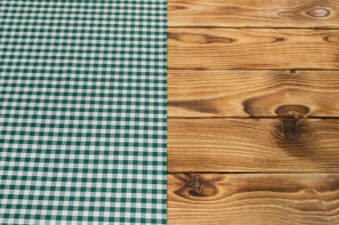 Arka plan boş ahşap masa masa örtüsü ile ile