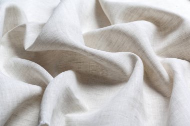 Beyaz keten dokulu arka plan bez