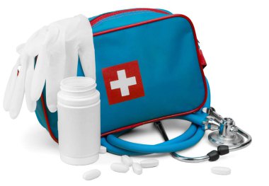 beyaz üzerine sağlık ekipmanları