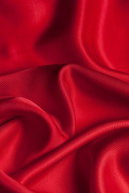 Kırmızı ipek kumaştan dalgalar arka plan doku