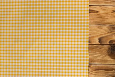 Arka plan boş ahşap masa masa örtüsü ile ile