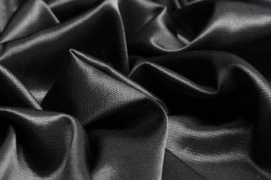 Siyah ipek dokulu kumaş arka plan