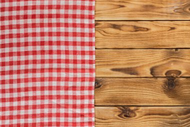 Arka plan boş ahşap masa masa örtüsü ile ile