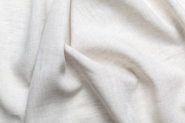 Beyaz keten dokulu arka plan bez