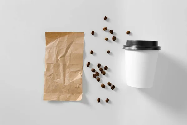 Beyaz Kahve Fincan Marka Öğesi — Stok fotoğraf