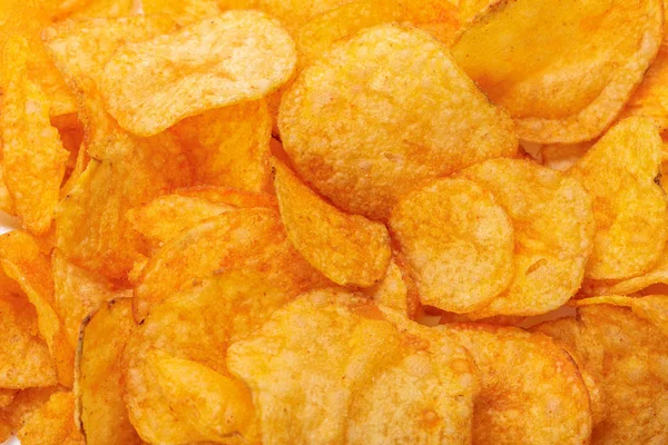 Stäng Vyn Med Gula Chips — Stockfoto