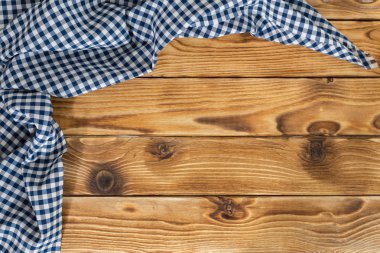 Arka plan boş ahşap masa masa örtüsü ile ile