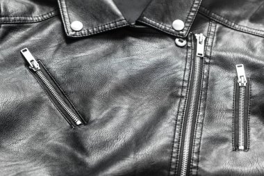 Yakın görünümü Bayan deri ceket