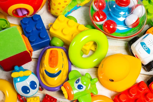 Conjunto Brinquedos Coloridos Para Crianças — Fotografia de Stock
