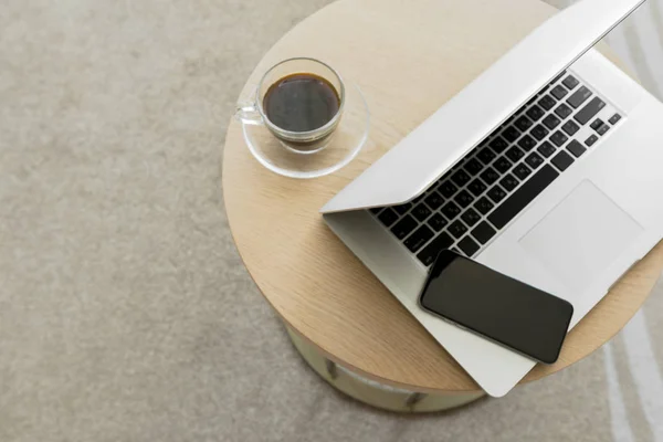 Workplace Modern Desktop Computer Table — Stock Photo, Image