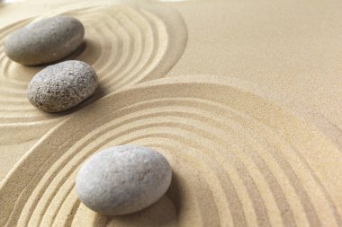 Zen Bahçe meditasyon taş arka plan