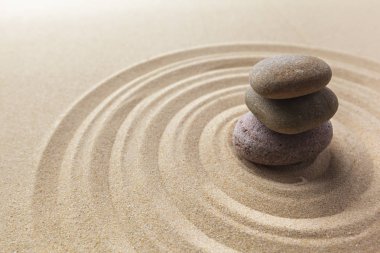 Zen Bahçe meditasyon taş arka plan