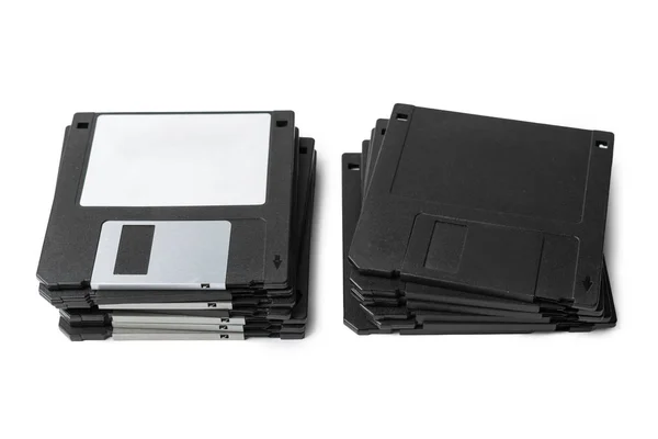 Diskety Izolované Bílém Pozadí — Stock fotografie