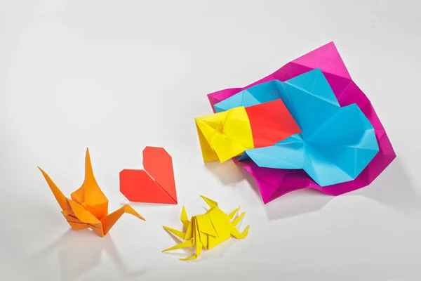 Papeles Origami Cerca — Foto de Stock