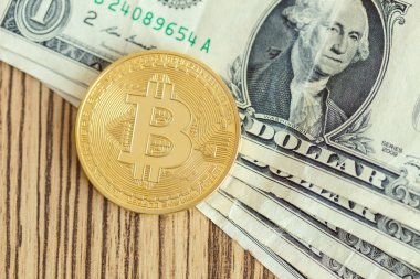Bitcoin cryptocurrency parlak arka plan, iş kavramı üzerinde