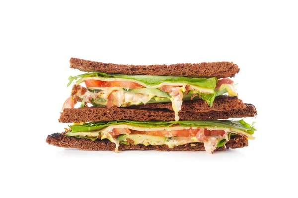 Sandwich White Background — Stock Photo, Image