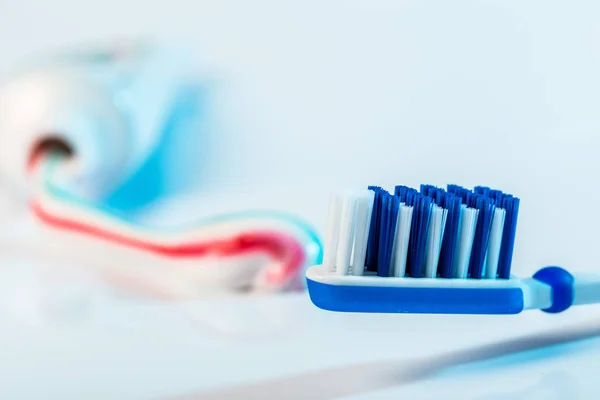 Escova Dentes Dental Fundo Claro — Fotografia de Stock