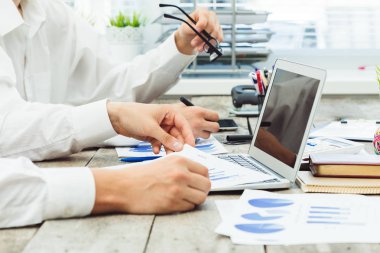 Eller iş toplantı yakın çekim