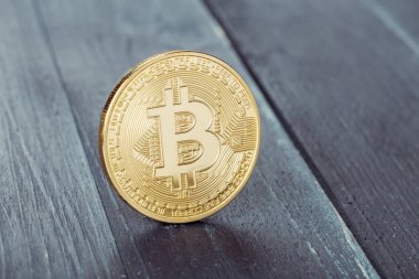 Bitcoin cryptocurrency parlak arka plan, iş kavramı üzerinde