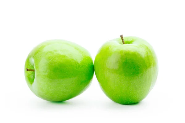 Manzana Verde Fresca Perfecta Aislada Sobre Fondo Blanco — Foto de Stock