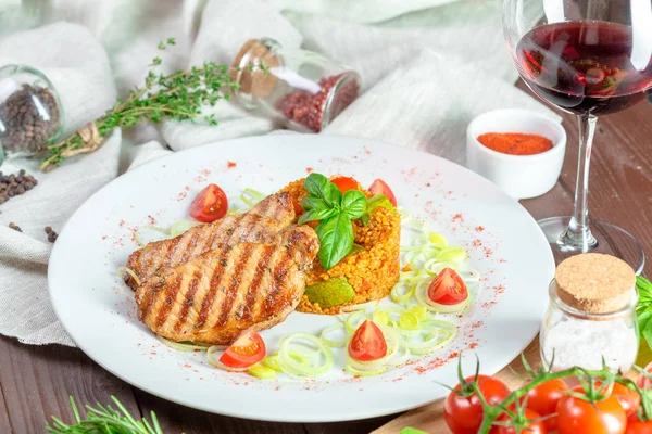 Filetes Con Grañones Kuskus — Foto de Stock