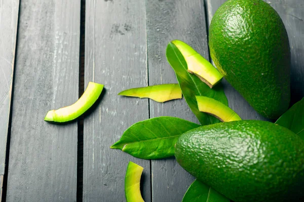 Avocado Wooden Background — Stock Photo, Image