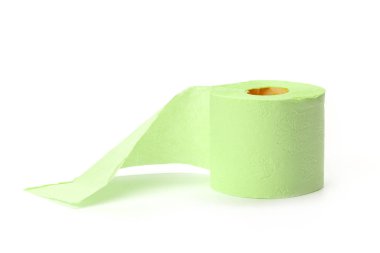 tuvalet kağıdı beyaz arkaplanda izole edildi