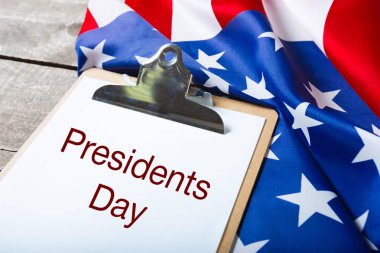 Başkanlar günü ABD arka plan bayrak ile