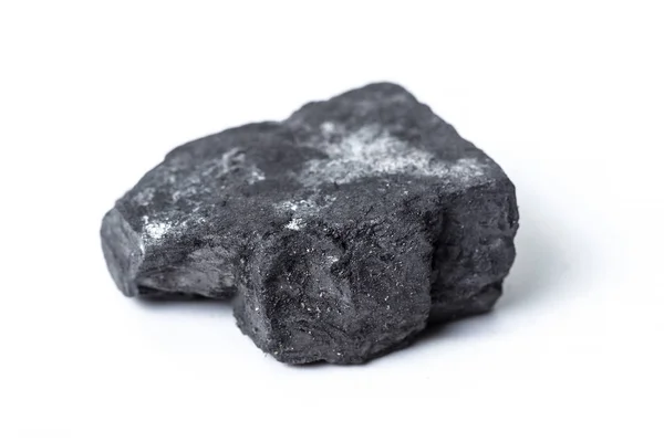 Carbón Vegetal Madera Natural Aislado Sobre Fondo Blanco — Foto de Stock