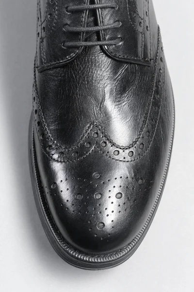 Close View Leather Men Shoe — Stock Photo, Image