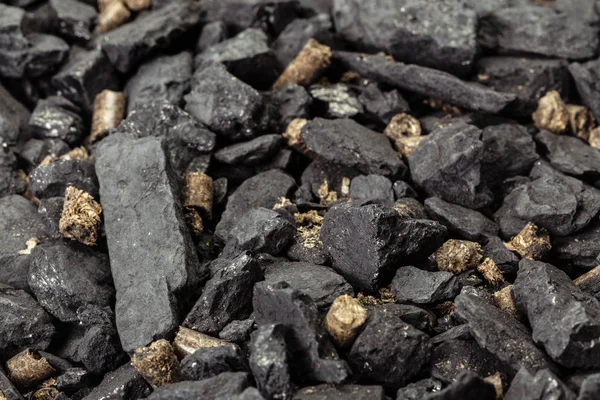 Kolen Biomassa Pellet Achtergrond — Stockfoto