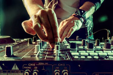 Dj mikser closeup müzik