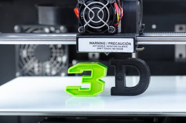 3D baskı devam ediyor yakın çekim 