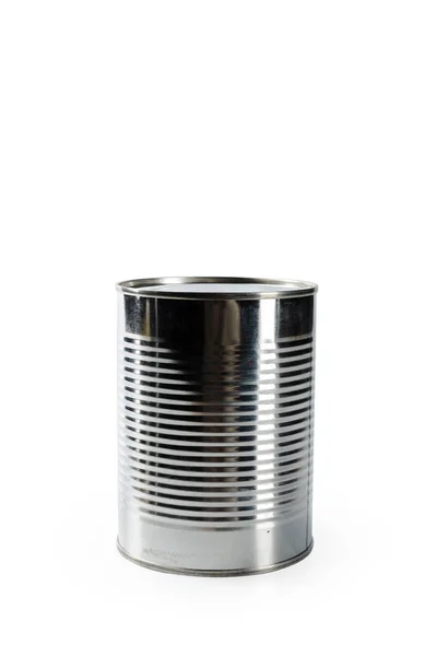 Aluminum Tin Can White Background — Stock Photo, Image