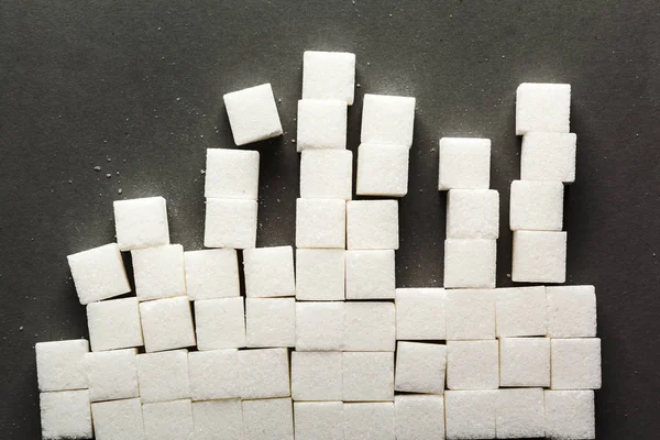 砂糖の立方体の創造的な背景 — ストック写真