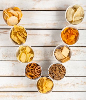 Simit kase yukarıdan ahşap tablo