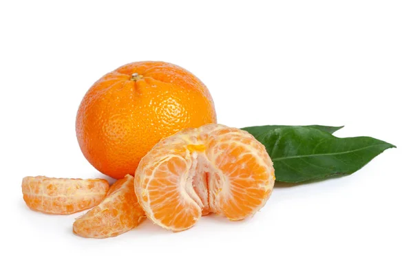 Mandarin Isolerad Vit Bakgrund — Stockfoto