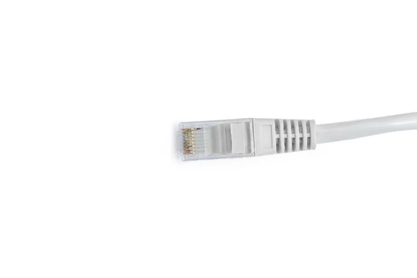 Close View Network Cable Isolated White — Stock Photo, Image