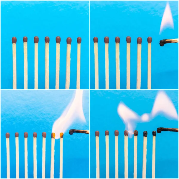 arka planda, maç sopa yanan yakın çekim