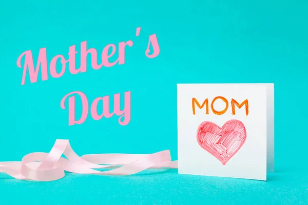 Feliz Dia Das Mães Presente Com Melhor Mãe Cartão Saudação — Fotografia de Stock