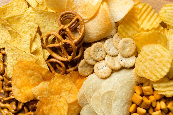 Sós Snack Perecet Chips Sós Keksz — Stock Fotó